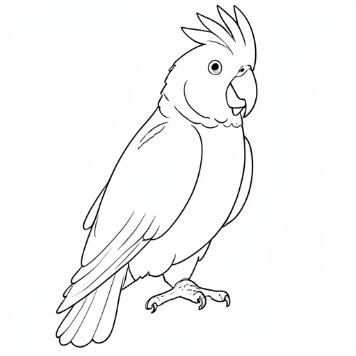 Printable outline of Cockatoo