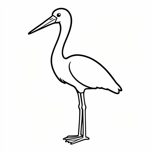 Printable outline of Crane