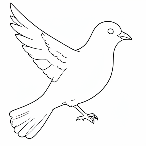 Printable outline of Dove