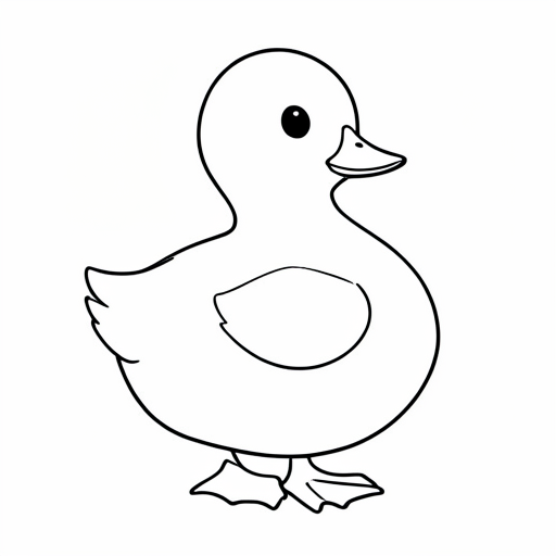 Printable outline of Duckling