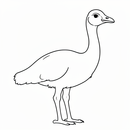 Printable outline of Emu