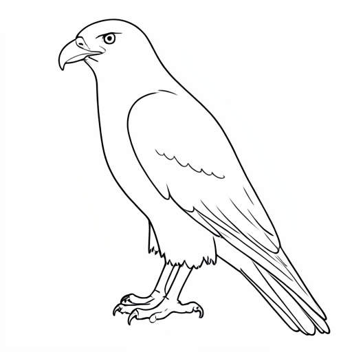 Printable outline of Falcon