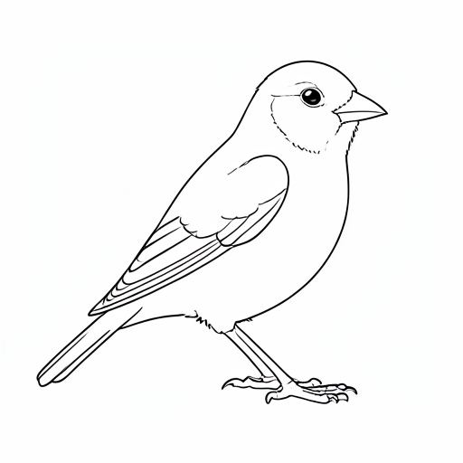 Printable outline of Finch
