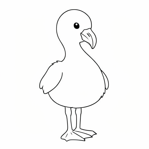 Printable outline of Flamingo Chick