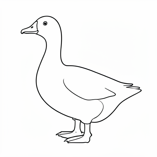 Printable outline of Goose