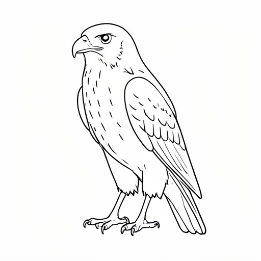 Printable outline of Hawk