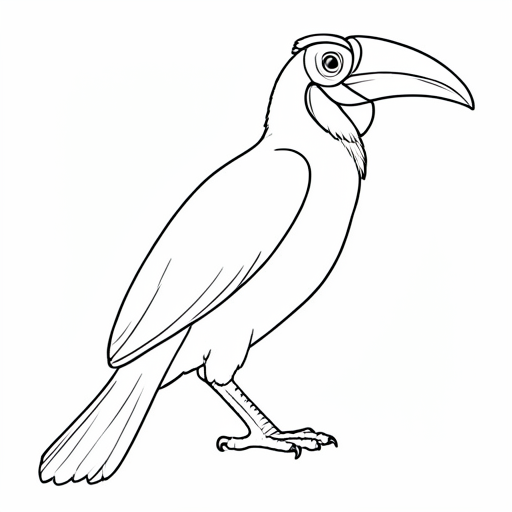 Printable outline of Hornbill