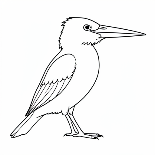 Printable outline of Kingfisher