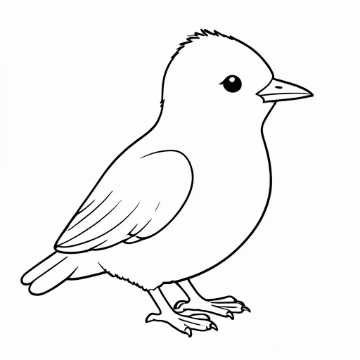 Printable outline of Kiwi Bird