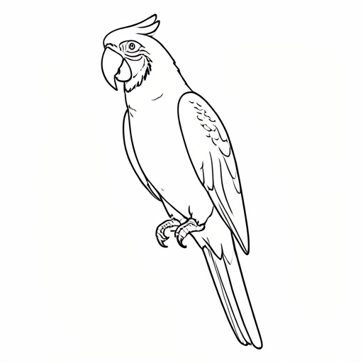 Printable outline of Macaw