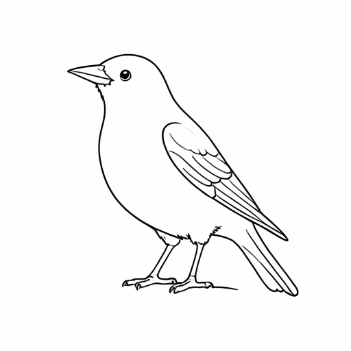 Printable outline of Mockingbird