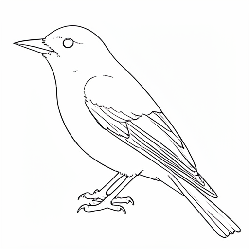Printable outline of Nuthatch