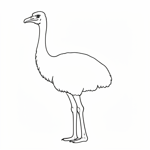 Printable outline of Ostrich