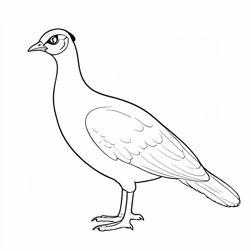 Printable outline of Peahen