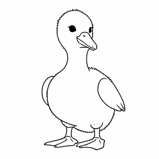 Printable outline of Pelican Chick