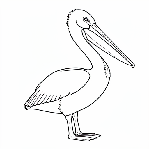 Printable outline of Pelican