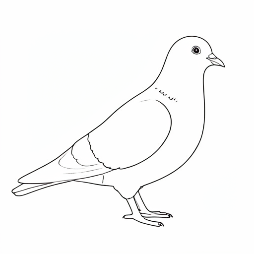 Printable outline of Pigeon