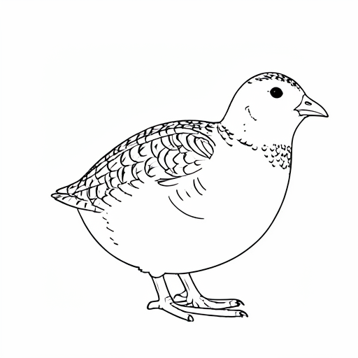 Printable outline of Quail