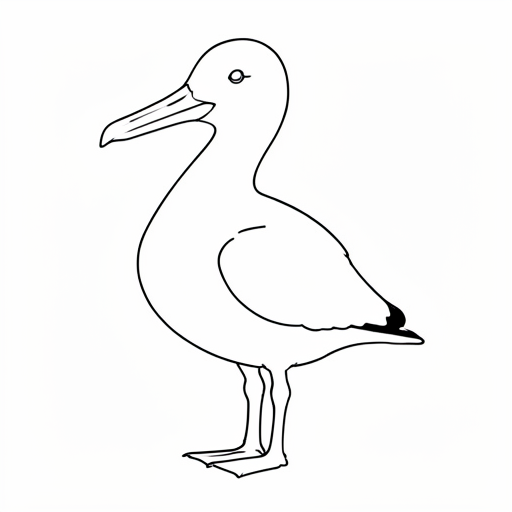 Printable outline of Seagull
