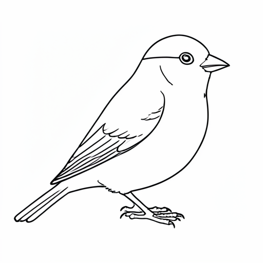 Printable outline of Sparrow