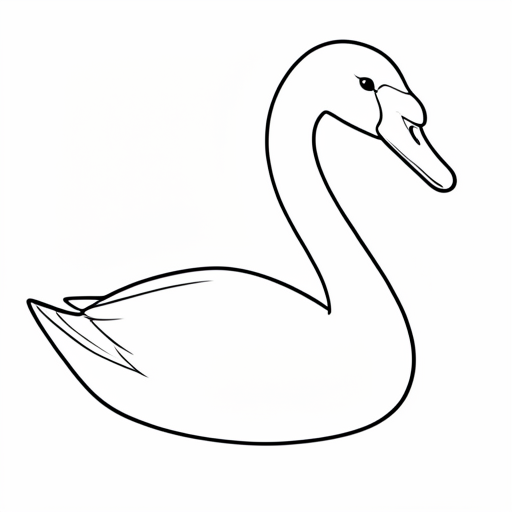 Printable outline of Swan