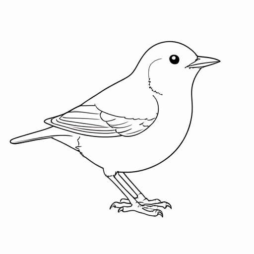 Printable outline of Warbler