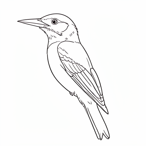 Printable outline of Woodpecker