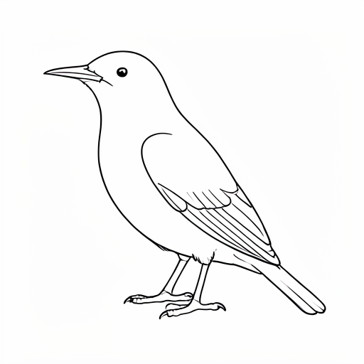 Printable outline of Wren