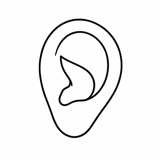 Printable outline of Ear