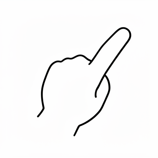 Printable outline of Finger