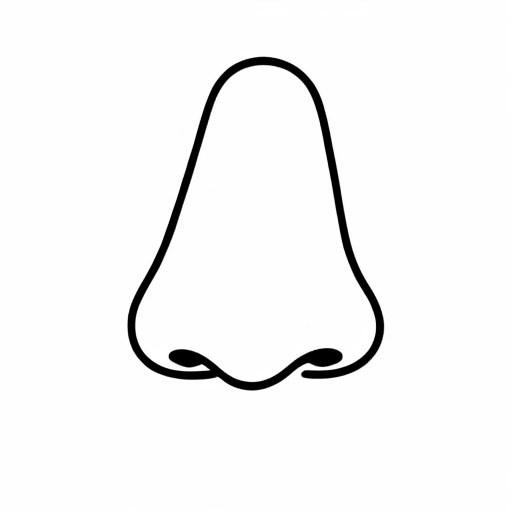 Printable outline of Nose