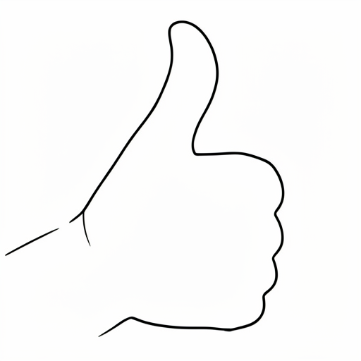 Printable outline of Thumbs Up
