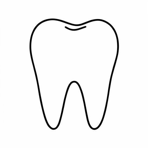 Printable outline of Tooth