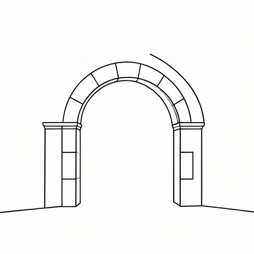 Printable outline of Arch