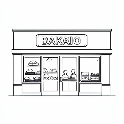 Printable outline of Bakery