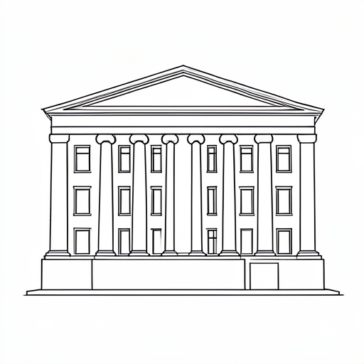 Printable outline of Bank Building