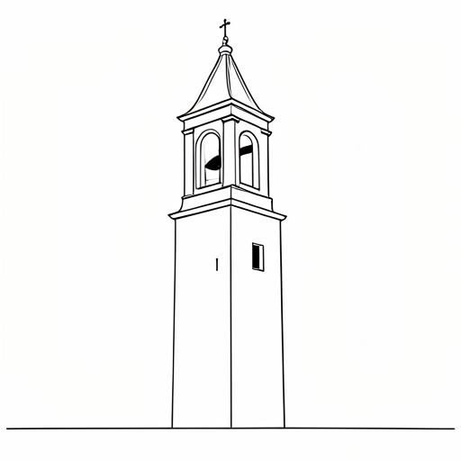 Printable outline of Bell Tower