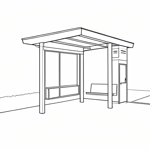 Printable outline of Bus Stop