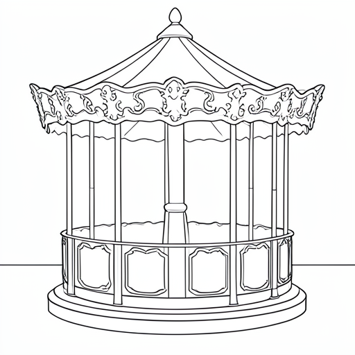 Printable outline of Carousel