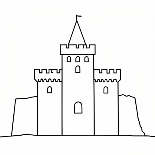 Printable outline of Castle