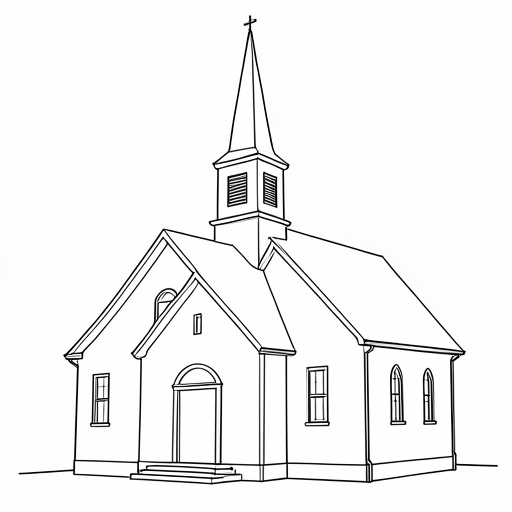 Printable outline of Church