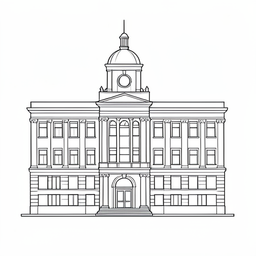 Printable outline of City Hall