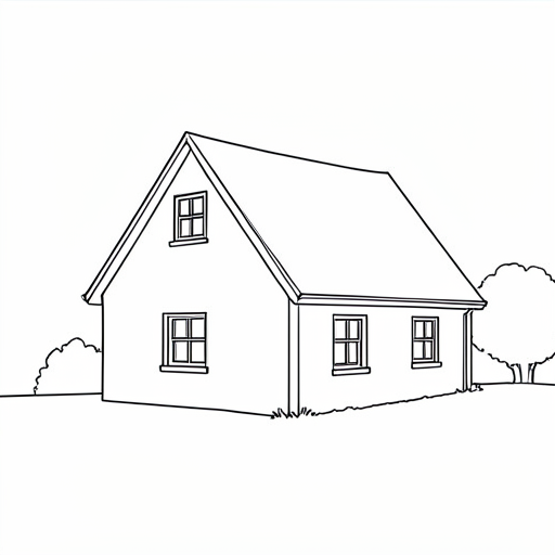 Printable outline of Cottage