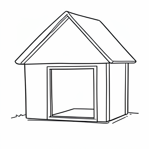 Printable outline of Doghouse