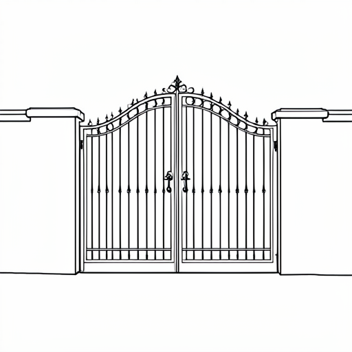 Printable outline of Gate