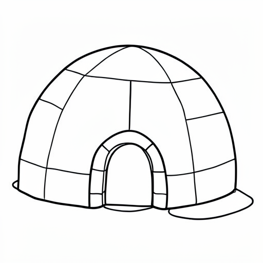 Printable outline of Igloo