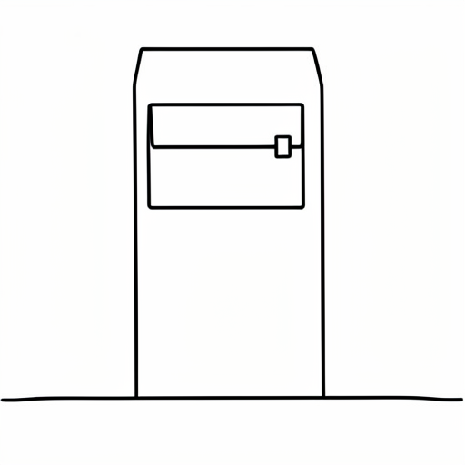 Printable outline of Mailbox