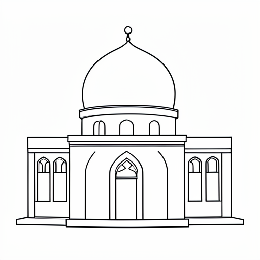 Printable outline of Mosque