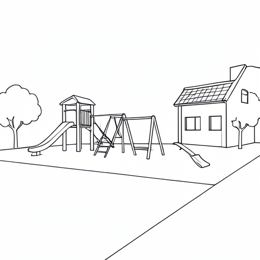 Printable outline of Playground