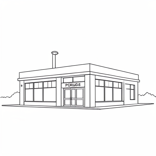 Printable outline of Police Station